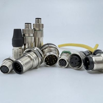 Harga bagus Brass Chrome Plated Electrical 8mm M8 3 Pin Connector 2000Hz on line