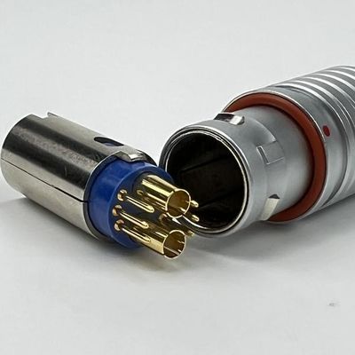 Harga bagus Electrical 2 Coaxial Push Pull Cable Connectors 4 Pin For Military Communications on line