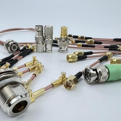 Harga bagus Bulkhead RF Coaxial Connector TNC BNC UHF N SMA SMB SSMA SSMB SMC SSMC Panel Mount on line