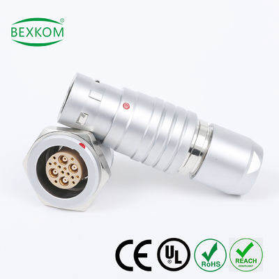 Harga bagus Metal shell kuningan krom berlapis pelindung EMC tahan air penggunaan high end push pull terkunci kompatibel dengan LEMO ODU Fischer konektor melingkar on line
