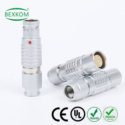 Harga bagus Harsh environment use contact gold plated EMC shielding Waterproof top quality use push pull locked compatible to LEMO ODU Fischer metal circular connectors on line